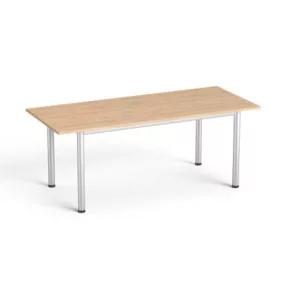   Tárgyalóasztal, szürke fémlábbal, 80x190 cm, MAYAH "Freedom SV-42"  tölgy