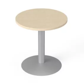   Tárgyalóasztal, kör, szürke fémlábbal, O 60 cm, MAYAH "Freedom SV-57", juhar