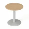 Tárgyalóasztal, kör, szürke fémlábbal, O 60 cm, MAYAH "Freedom SV-57", kőris