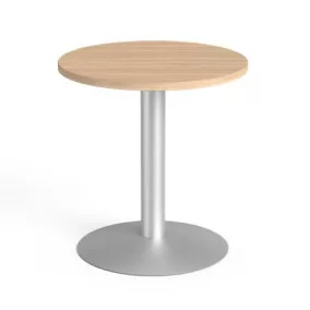   Tárgyalóasztal, kör, szürke fémlábbal, O 60 cm, MAYAH "Freedom SV-57",  tölgy