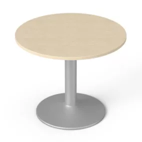   Tárgyalóasztal, kör, szürke fémlábbal, O 90 cm, MAYAH "Freedom SV-58", juhar