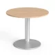 Tárgyalóasztal, kör, szürke fémlábbal, O 90 cm, MAYAH "Freedom SV-58",  tölgy