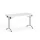 Összecsukható tárgyalóasztal, behajtható fémlábakkal, 130x65 cm, MAYAH "Freedom SV-93", fehér