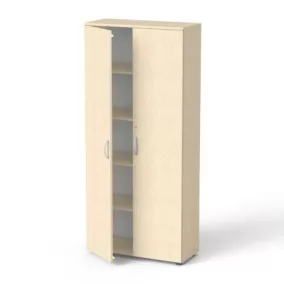   Szekrény, 5 rendező magas, kétajtós, polcokkal, MAYAH "Freedom SV-01", juhar