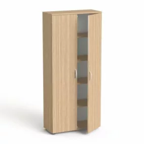   Szekrény, 5 rendező magas, kétajtós, polcokkal, MAYAH "Freedom SV-01", kőris