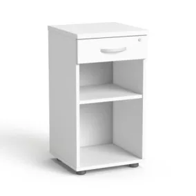   Szekrény, asztalmagas, fiókos, nyitott polcos, MAYAH "Freedom SV-14", fehér