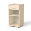 Szekrény, asztalmagas, fiókos, nyitott polcos, MAYAH "Freedom SV-14", juhar