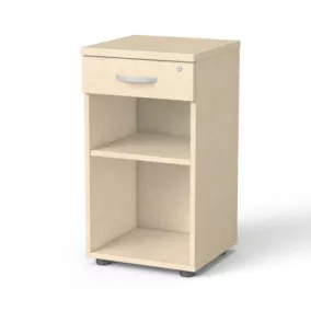   Szekrény, asztalmagas, fiókos, nyitott polcos, MAYAH "Freedom SV-14", juhar