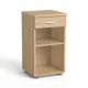 Szekrény, asztalmagas, fiókos, nyitott polcos, MAYAH "Freedom SV-14", kőris