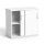 Szekrény, asztalmagas, tolóajtós, polcos, MAYAH "Freedom SV-16", fehér