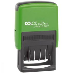   Dátumbélyegző, COLOP "Green Line" S 260, fekete párna