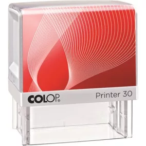   Bélyegző, COLOP "Printer IQ 30" fehér ház - fekete párnával
