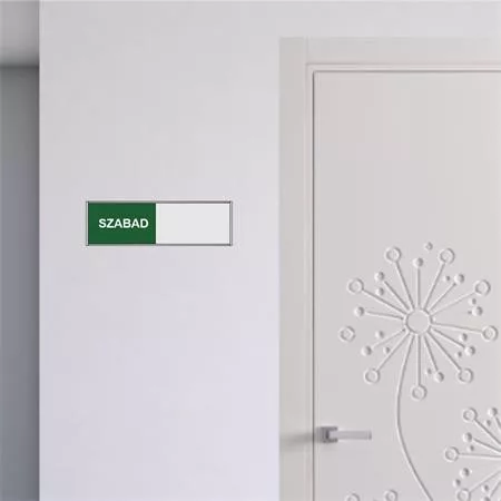 Információs tábla, 200x62 mm, ANTRA "Szabad-Foglalt"