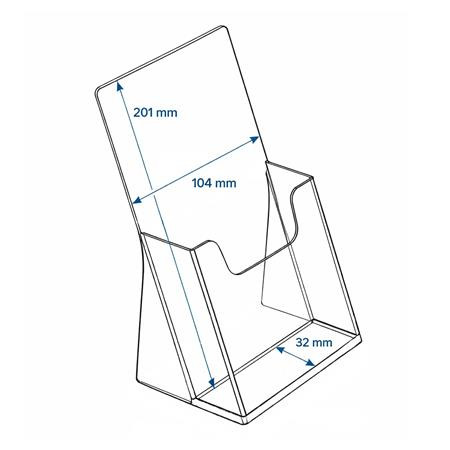Prospektustartó, asztali, 1 rekeszes, 1/3 A4
