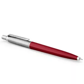   Golyóstoll, 0,7 mm, ezüst színű klip, piros tolltest, PARKER "Royal Jotter Originals", kék