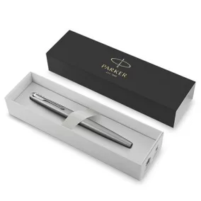   Töltőtoll, ezüst színű klip, ezüst színű tolltest, PARKER "Royal Jotter"