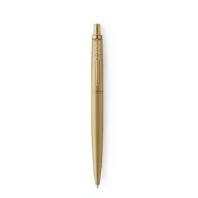   Golyóstoll, 0,7 mm, nyomógombos, arany színű klip, arany tolltest, PARKER, "Royal Jotter XL", kék