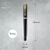 Töltőtoll, arany színű klip, matt fekete színű tolltest, PARKER "Royal Urban Twist"