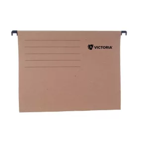 Függőmappa, karton, A4, VICTORIA OFFICE, natúr