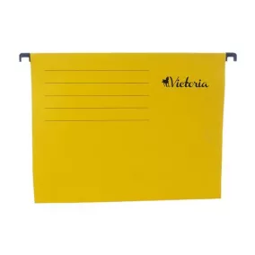 Függőmappa, karton, A4, VICTORIA OFFICE, sárga