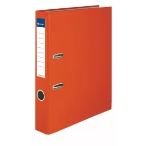   Iratrendező, 50 mm, A4, PP/karton, VICTORIA OFFICE, "Basic", narancs