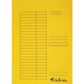 Gyorsfűző, karton, A4, VICTORIA OFFICE, sárga