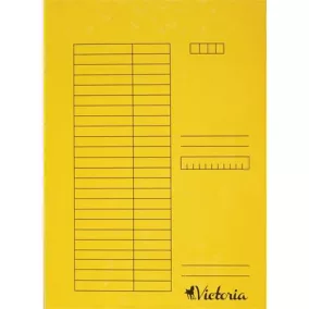 Gyorsfűző, karton, A4, VICTORIA OFFICE, sárga