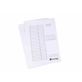 Pólyás dosszié, karton, A4, VICTORIA OFFICE, fehér
