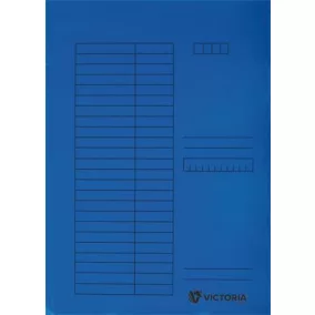 Pólyás dosszié, karton, A4, VICTORIA OFFICE, kék