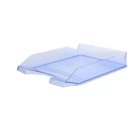 Irattálca, műanyag, VICTORIA OFFICE, áttetsző kék