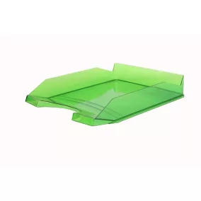 Irattálca, műanyag, VICTORIA OFFICE, áttetsző zöld