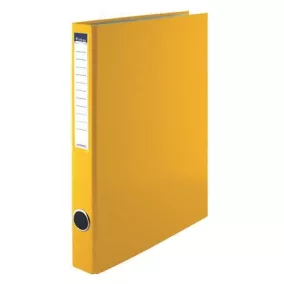   Gyűrűs könyv, 4 gyűrű, 35 mm, A4, PP/karton, VICTORIA OFFICE, sárga