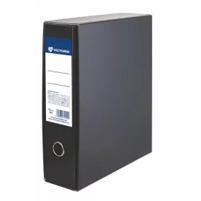   Tokos iratrendező, 75 mm, A4, karton, VICTORIA OFFICE, fekete