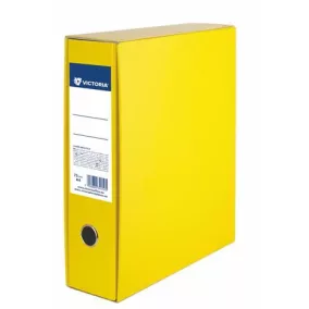   Tokos iratrendező, 75 mm, A4, karton, VICTORIA OFFICE, sárga