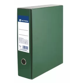   Tokos iratrendező, 75 mm, A4, karton, VICTORIA OFFICE, sötétzöld