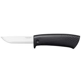   Barkácskés, tokba épített élezővel, FISKARS "Hardware"