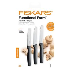   Késkészlet, asztali, 12 cm, FISKARS "Functional Form" fekete