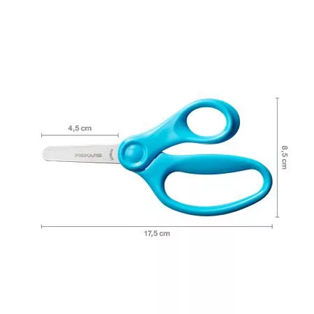 Olló, óvodai, 13 cm, FISKARS, türkizkék