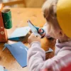 Olló, óvodai, 13 cm, FISKARS, türkizkék