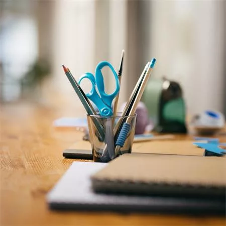 Olló, iskolai, 18 cm, FISKARS,  türkizkék