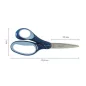Olló, iskolai, 18 cm, balkezes, FISKARS, csillámos kék