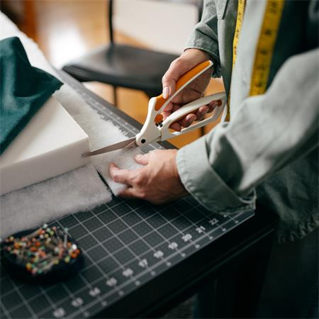 Varróolló, 26 cm, FISKARS "EasyAction™", narancssárga