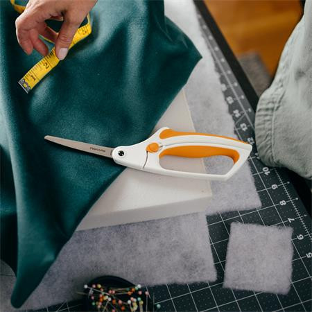 Varróolló, 26 cm, FISKARS "EasyAction™", narancssárga