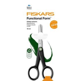   Olló, hobby, 13 cm, FISKARS "Functional Form Renew", fekete