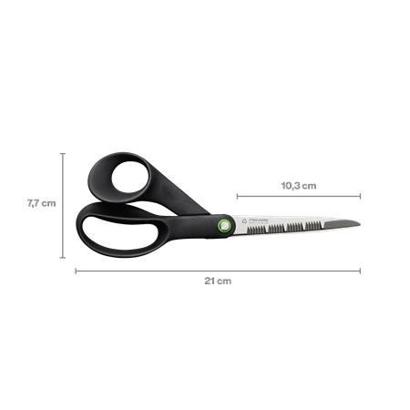 Olló, konyhai, 21 cm FISKARS "Functional ReNew", fekete
