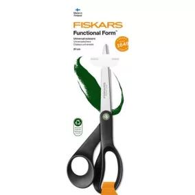   Olló, általános, 21 cm, FISKARS "Functional Form Renew", fekete