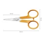   Varróolló, 10 cm, hajlított, FISKARS "Classic", narancssárga