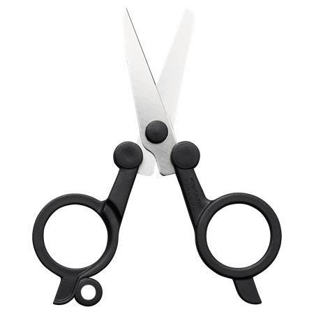 Olló, összecsukható, 11 cm, FISKARS "Functional Form Renew", fekete