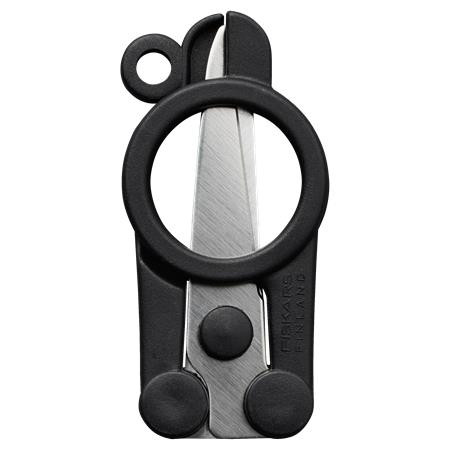 Olló, összecsukható, 11 cm, FISKARS "Functional Form Renew", fekete