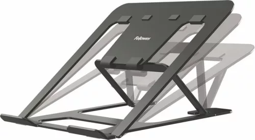 Laptopállvány, hordozható, FELLOWES "Alumia™, fekete
